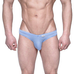 MetroMaleWear Capri bikini blue stripe 6103-42 blue and white striped men’s briefs with a snug form-fitting design