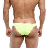 MetroMaleWear bulge capri bikini briefs in bright lime green with a sleek minimalist design for a comfortable fit