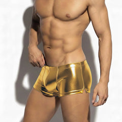 MetroMalewear cyber boxer gold 7015-21 shiny gold metallic briefs with a sleek form-fitting design