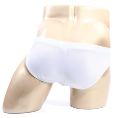 MetroMaleWear bravo bikini white white mesh briefs displayed on a mannequin showing front view