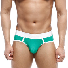 MetroMalewear 365 hip brief in amazon green with white snug fit athletic design for comfortable activewear