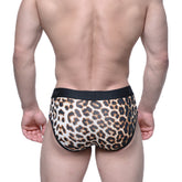 MetroMaleWear 365 hip brief leopard print with black elastic waistband comfortable stylish men’s underwear
