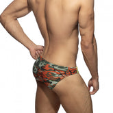 BRIGHT CAMO SWIM BRIEF