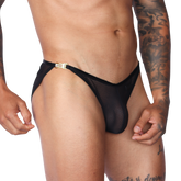 Anwar Black Brief front view by Gigo Underwear