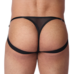 Anwar Black Jock Thong back view by Gigo Underwear