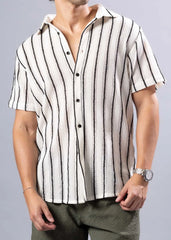 CHEMISE À MANCHES MANCHÉES EN MAILLE TEXTURÉE