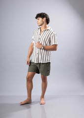 CHEMISE À MANCHES MANCHÉES EN MAILLE TEXTURÉE