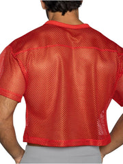 Bike Athletic BAM134 bright red short sleeve mesh football jersey with crew neck for practice and athletic use