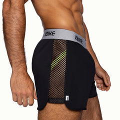 BIKE Athletic Peek-A-Boo Jock Short - Black