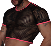 Boox Fuchsia Crop Top front view by Gigo Underwear