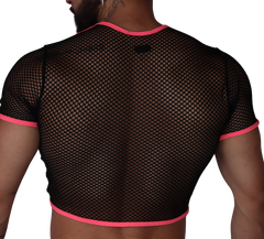 Boox Fuchsia Crop Top back view by Gigo Underwear