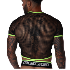 Boox Yellow Crop Top back view by Gigo Underwear