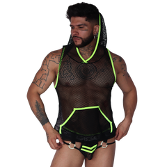 Boox Yellow Hoody T Shirt on model by Gigo Underwear