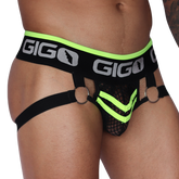 Boox Yellow Jockstrap front view by Gigo Underwear