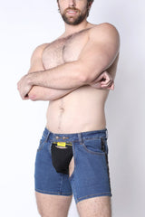 CellBlock 13 Terry Denim Chap Short - Indigo