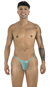 CandyMan 9586 G-String Color Aqua Mesh - EricSaloDesign.com