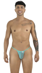 CandyMan 9586 G-String Color Aqua Mesh - EricSaloDesign.com