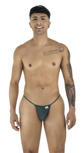 CandyMan 9586 G-String Color Bottle Green Mesh - EricSaloDesign.com