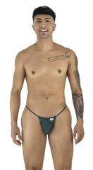 CandyMan 9586 G-String Color Bottle Green Mesh - EricSaloDesign.com