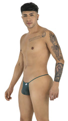 CandyMan 9586 G-String Color Bottle Green Mesh - EricSaloDesign.com