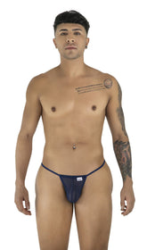 CandyMan 9586 G-String Color Dark Blue Mesh - EricSaloDesign.com