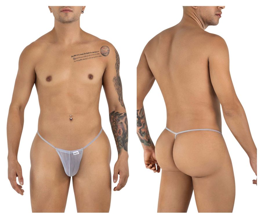 CandyMan 9586 G-String Color Gray Mesh - EricSaloDesign.com