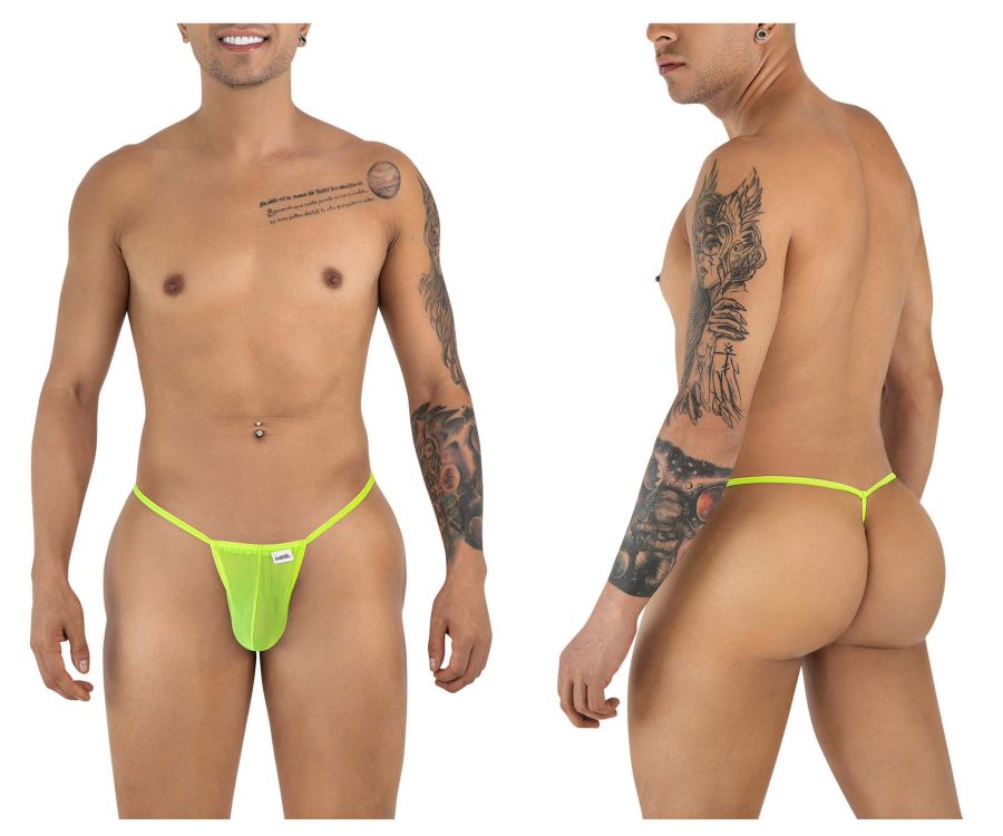 CandyMan 9586 G-String Color Hot Green Mesh - EricSaloDesign.com