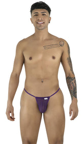 CandyMan 9586 G-String Color Purple Mesh - EricSaloDesign.com
