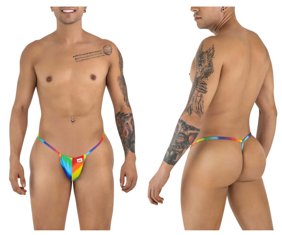 CandyMan 9586 G-String Color Rainbow Print - EricSaloDesign.com