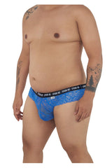 Slip en dentelle CandyMan 99615X Spank Me Couleur Bleu foncé