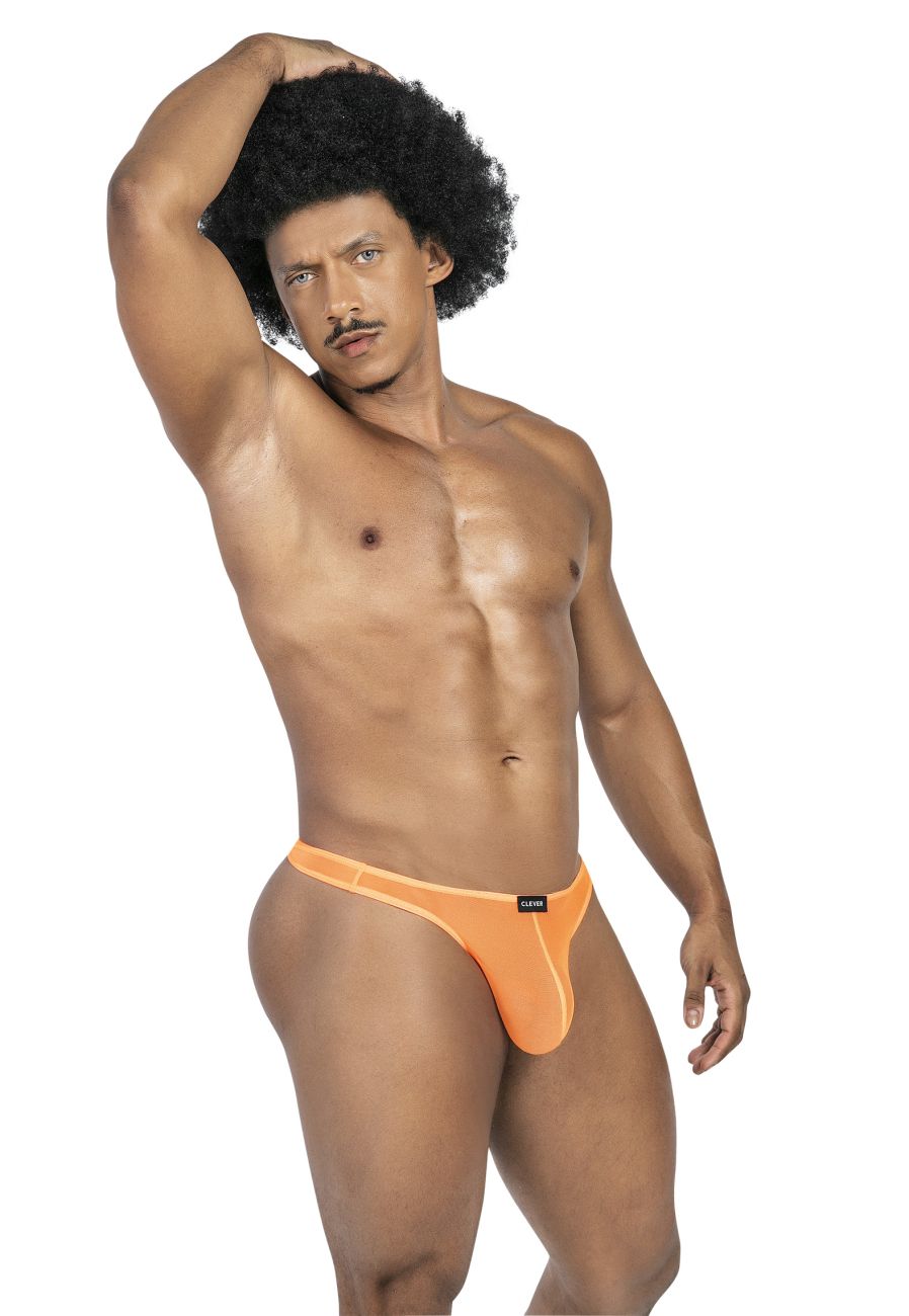 Clever 100008 3er-Pack australische Latin-Tangas, Farbe Schwarz-Orange-Schwarz Clever 100008 3er-Pack australische Latin-Tangas, Farbe Schwarz-Orange-Schwarz