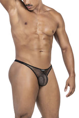 Clever 100008 3er-Pack australische Latin-Tangas, Farbe Schwarz-Orange-Schwarz