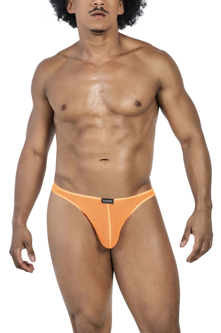 Clever 100008 3er-Pack australische Latin-Tangas, Farbe Schwarz-Orange-Schwarz Clever 100008 3er-Pack australische Latin-Tangas, Farbe Schwarz-Orange-Schwarz