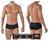 Clever 229938 Lot de 3 boxers latins australiens Couleur Noir-Noir-Noir