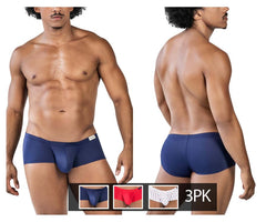 Clever 229949 Lot de 3 boxers latins australiens Couleur : rouge, bleu et blanc