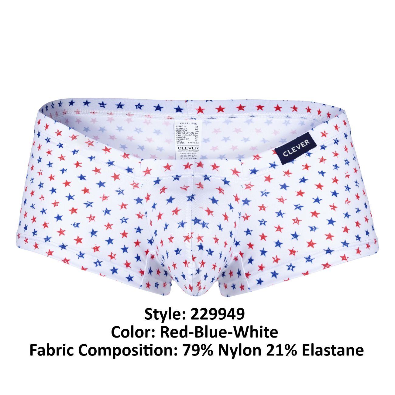 Clever 229949 Lot de 3 boxers latins australiens Couleur : rouge, bleu et blanc Clever 229949 Lot de 3 boxers latins australiens Couleur : rouge, bleu et blanc