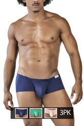 Clever 229950 3er-Pack australische Latino-Badehosen, Farbe Grün-Pink-Blau