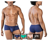 Clever 229950 3er-Pack australische Latino-Badehosen, Farbe Grün-Pink-Blau