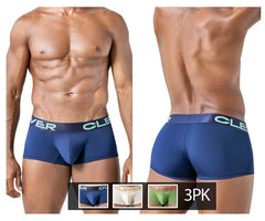 Clever 229953 Lot de 3 boxers latins australiens Beige-Bleu-Vert