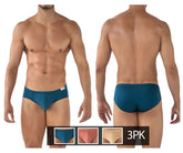 Clever 519961 Lot de 3 slips latins australiens Couleur Bleu-Ocre-Or