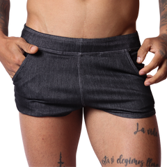 Denim Black Hot Shorts by Gigo Underwear