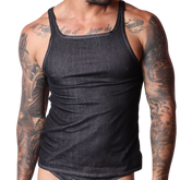 Denim Black Tank by Gigo Underwear