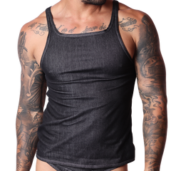 Denim Black Tank by Gigo Underwear