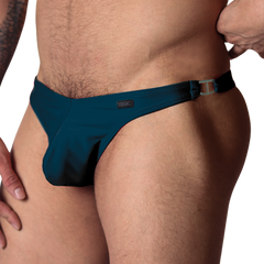 Dinamic Green Swim G String front view by Gigo Underwear