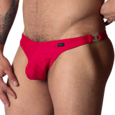 Dinamic Red Swim G String front view by Gigo Underwear