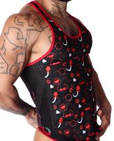 Dog Red Tank front view by Gigo Underwear