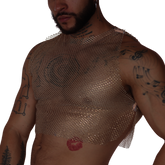 Diamond Beige Crop Top front view by Gigo Underwear