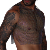 Diamond Black Crop Top front view by Gigo Underwear