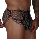 Diamond Black Hot Shorts front view by Gigo Underwear
