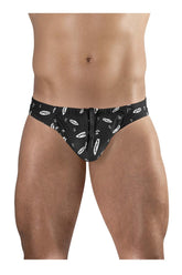 Slip de bain ErgoWear EW1763 FEEL SW, couleur noir-blanc